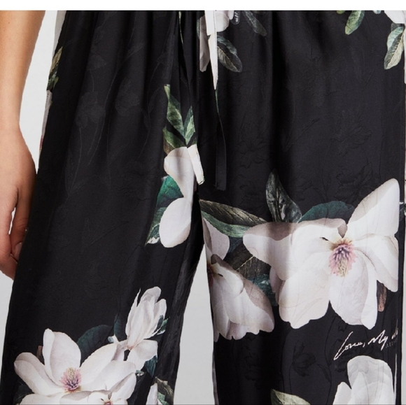 All Saints Black Floral Tyler Alessandra Trousers NWT size M - Picture 4 of 7